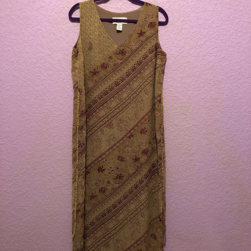 Patterned ankle length dress